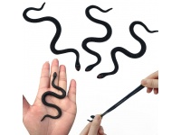 Zabawka gumowa WĄŻ 7-20 cm CZARNY