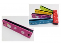 Zabawka drewniana HARMONIJKA 13x3x2 cm mix kolor - 1 szt