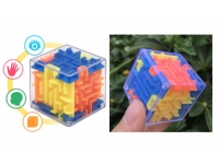 Zabawka logiczna KOSTKA - LABIRYNT KULKOWY 4x4x4 cm 