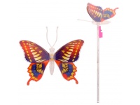 Zabawka MOTYL świecący w ciemności LED 9x7 cm + tyczka - 1 szt