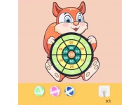 Zabawka zręcznościowa rzutki, gra DART na rzepy - WIEWIÓRKA 45x31,5 cm