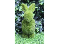 Zając stojący flokowany 13x7 cm ZIELONY