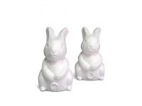 Styropianowy zając do zdobienia 10x7x5,5 cm - kpl 2 szt