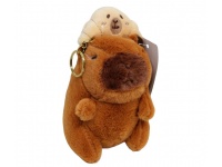 Zawieszka, brelok KAPIBARA z croissantem na głowie 14x8x7 cm