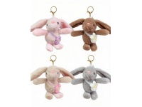 Zawieszka, brelok pluszowy KRÓLIK z kwiatkiem pluszowy 20 cm MIX KOLOR - 1 SZT