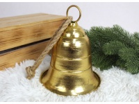 Zawieszka metalowa DZWONEK 20x16 cm ZŁOTY