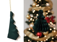 Zawieszka papierowa CHOINKA 15x12 cm ZIELONA