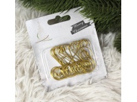 Zawieszki, haczyki metalowe do bombki kpl 20 szt ZŁOTE