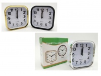 Zegar, budzik KWADRATOWY 12x12 cm mix kolor