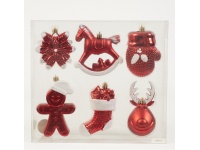 Zestaw bombek 6 szt różne kształty (ok. 11 cm) plastik