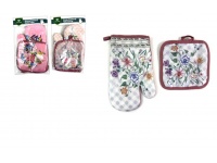 Zestaw łapka + podkładka w folii 30x19 cm - mix wzorów