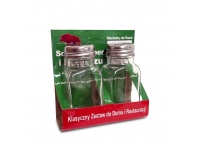Zestaw solniczka i pieprzniczka szklana (1szt 9x4 cm) kpl 2 szt