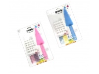 Zestaw świeczek (20 szt) ze szpatułką na blistrze 28,5x18 cm - mix kolor