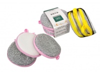 Zmywak, gąbka do czyszczenia naczyń okrągła kpl 3 szt 11 cm YH-017