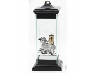 Znicz szklany GLASS ART 3 Mini 25 cm złoty baranek - 1 szt