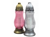 Znicz szklany LA 798 mix kolor 28 cm - 1 szt 