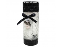 Znicz szklany lampion CRYSTAL WSTĄŻKA 29 cm - 1 szt