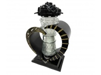 Znicz szklany ZC7 SERCE 31 cm ZŁOTY - 1 szt