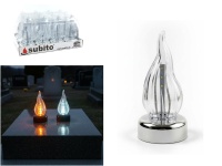 Znicz, wkład wieloledowy SUBITO srebrna podstawa, płomień SMD biały zimny - 1 szt