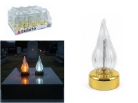 Znicz, wkład wieloledowy SUBITO złota podstawa, płomień SMD bursztyn - 1 szt